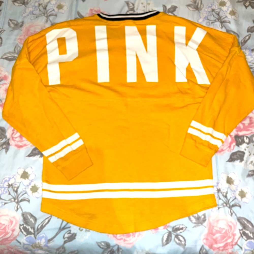 Victoria’s Secret PINK Medium Long Sleeve Yellow Sweatshirt/ Shirt